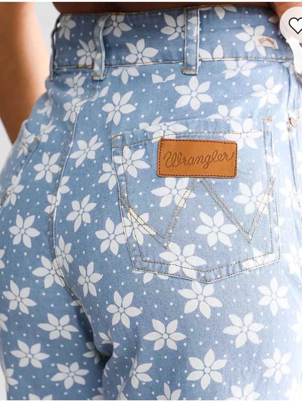 Billabong X Wrangler Women’s High Rise Perfect Pair Floral Print Straight Crop - Picture 4 of 7